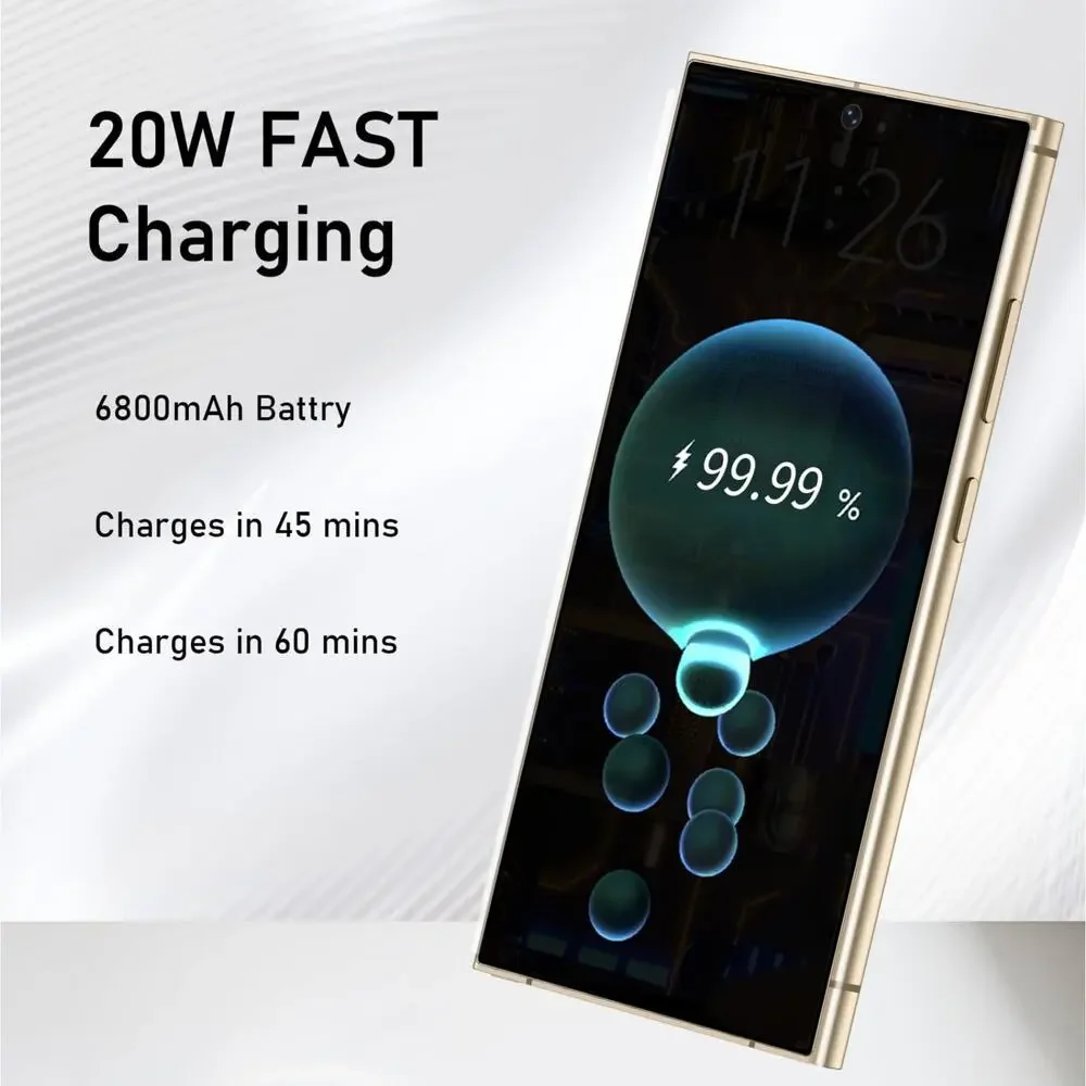 C24 Unlocked Android Gold Cell Phone 8+256GB Smartphone Dual SIM 5G 6800mAh
